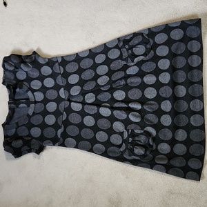 Enfocus Studio Black and Gray Polka Dot Dress - Size 8